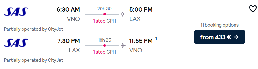 skrydis los andzelas