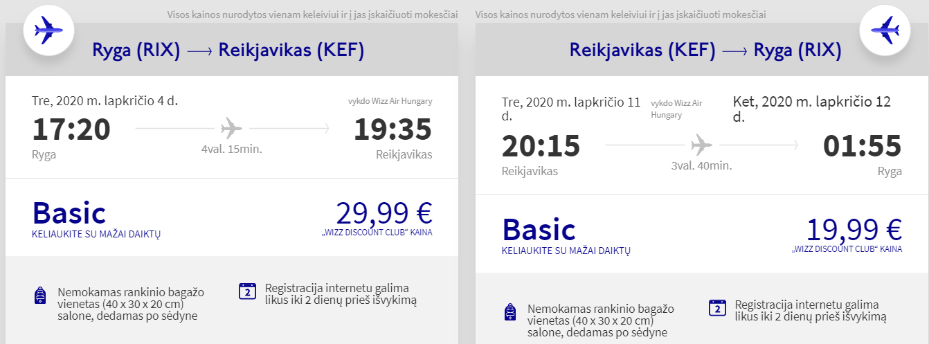 skrydis reikjavikas