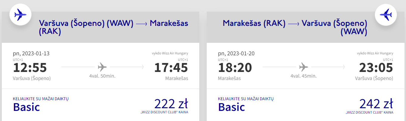 skrydis marokas