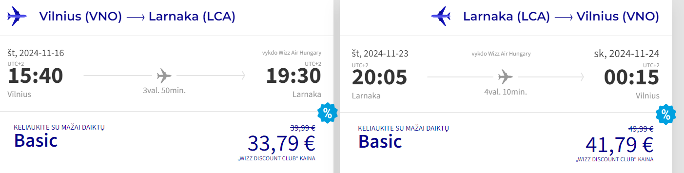 skrydis kipras