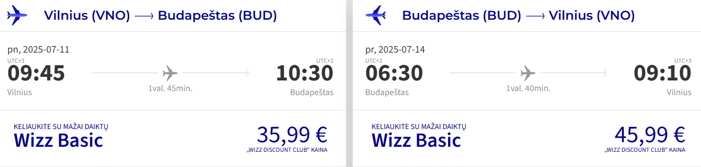 skrydis budapeštas