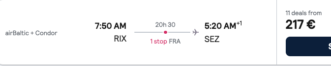 skrydžiai į seišelius