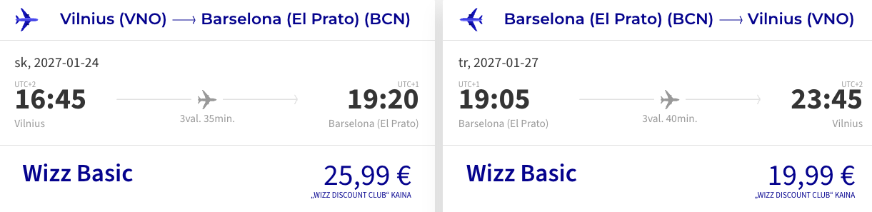 skrydis barselona